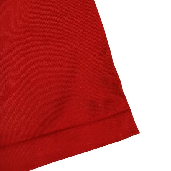 MEDIUM 10-12 Vintage 1980's Boys T-SHIRT  RED HANES BRASS BUCKLE GRAPHIC - Picture 6 of 7